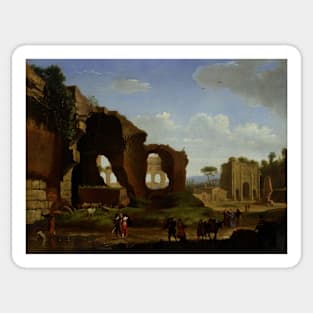 A Roman Views Of The Ruins By Herman Van Swanevelt Digitally Enhanced Sticker